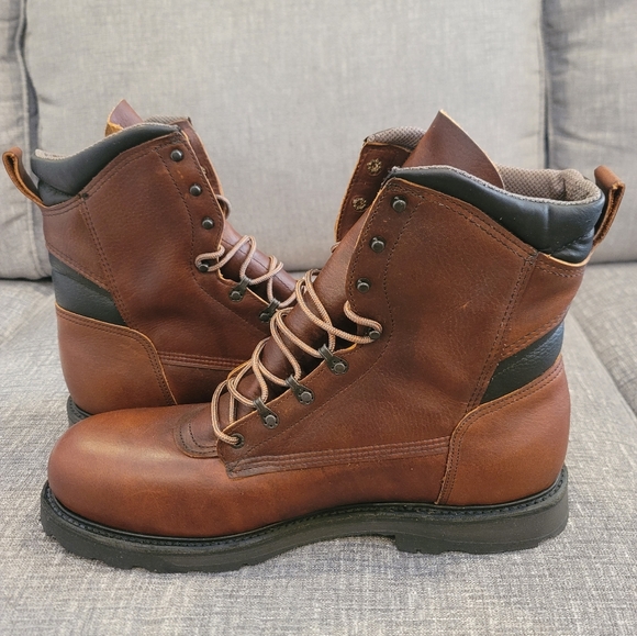 Red Wing Work Boots 2264 Brown Leather Safety Toe Mens Size 15 D - Picture 5 of 11
